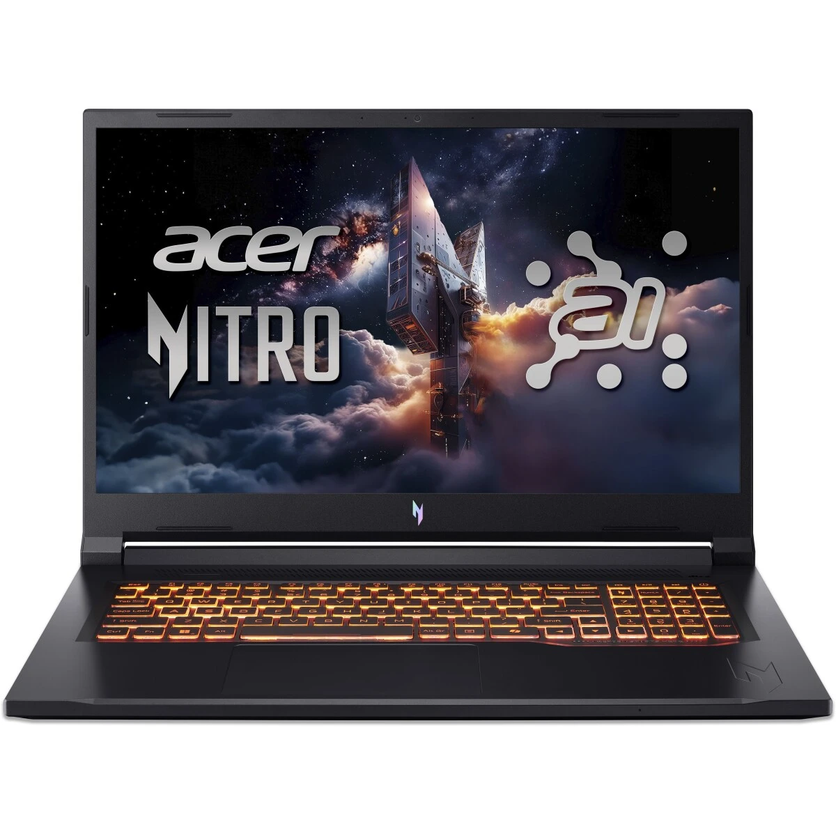Ноутбук Acer Nitro V 17 AI ANV17-41-R1E4 (NH.QYVCD.00B) Ryzen 7 260 16Gb SSD512Gb NVIDIA GeForce RTX 5060 8Gb 17.3" IPS FHD (1920x1080)безОС black WiFi