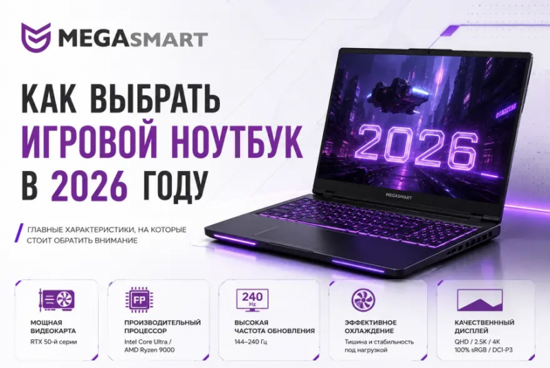 Как выбрать игровой ноутбук в 2026 году: видеокарта, процессор и экран 